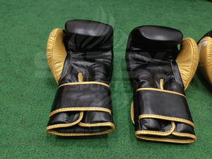 Gants de boxe en cuir avec poignées pour une performance accrue et une protection des mains, conçus pour les hommes, les femmes et les jeunes pour l'entraînement - Product Image 5