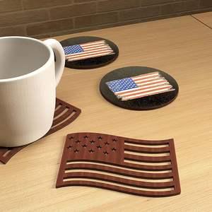 ที่รองแก้วไม้วอลนัทคลาสสิกแบบมีลักษณะเฉพาะตัวแผ่นและแผ่นรองจานแบบประหยัดสำหรับของขวัญวันหยุดและวันเกิด - Product Image 4