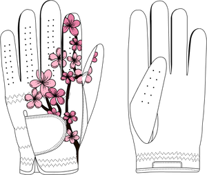 Gants de golf en cuir de mouton Cabretta gauche et droite personnalisés avec motif d'impression pour hommes femmes pour les occasions sportives d'Halloween - Product Image 3