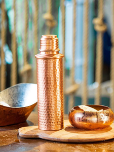 Bouteille d'eau jetable en cuivre de haute qualité avec paille, logo personnalisé, usage extérieur intensif, meilleur prix du fournisseur indien - Product Image 3