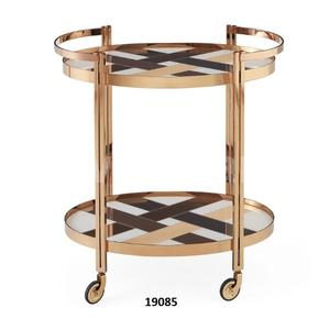 Carrito de servicio cuadrado de Metal de 3 niveles de alta calidad, muebles decorativos, aspecto moderno para el hogar, Hotel, carrito de servicio decorativo - Product Image 6