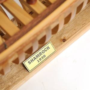 Modèle de bateau nautique en cèdre écologique fait à la main, trèfle à quatre feuilles, yacht XL, technique peinte - Product Image 5