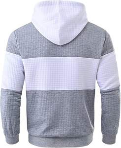 Men's Casual Drawstring Hooded Pullover Sweatshirts with Zipper Pockets 100% Cotton Plain Dyed Summer <b>Hoodies</b> - Product Image 6