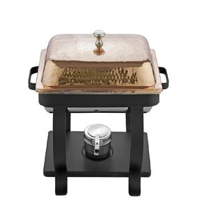 Plato de frotamiento martillado de latón de diseño antiguo con soporte de hierro, plato de frotamiento de comida de tamaño personalizado de la mejor calidad - Product Image 2