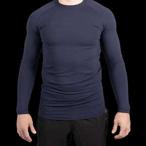 Rashguard de compresión azul marino personalizado para MMA / BJJ / Fitness OEM disponible - Product Image 1