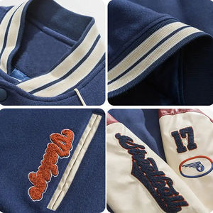 Nouvelle veste d'hiver noire personnalisée veste de baseball extérieure universitaire universitaire pour hommes veste universitaire brodée pour hommes - Product Image 5