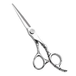 Ciseaux de salon de coiffure en gros polonais allemand en acier ciseaux de coiffeur avec doigt vis réglable - Product Image 1