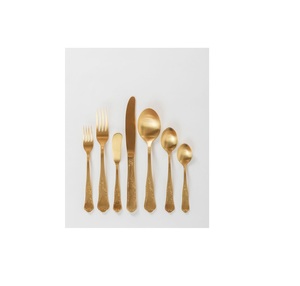 Ensemble de couverts en acier inoxydable écologique allant au lave-vaisselle avec une combinaison unique de design classique et moderne pour les fêtes - Product Image 1