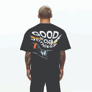 เสื้อยืดคอตตอน100% สุดอินเทรนด์สำหรับผู้ชายเสื้อยืดคอกลมโชว์ไหล่ทรงหลวมไซส์ใหญ่พิเศษ - Product Image 2