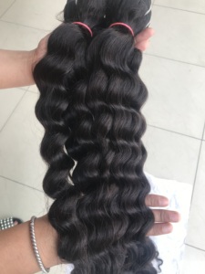 Venta al por mayor 100% de la cutícula DE LA Virgen alineados de alta calidad suelta de onda profunda de Malasia paquetes de cabello humano de cierre de la trama cruda sin procesar - Product Image 5