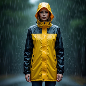 Chaqueta impermeable de senderismo con capucha para mujer, chaqueta cortavientos de alta calidad para lluvia, chaqueta cortavientos de montaña para mujer - Product Image 6