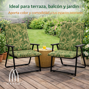 Loft Style 95x50x4cm Garden Chair <b>Cushions</b> Water Repellent Lightweight with Foam Filling and Fastening Straps for Outdoor Use - Product Image 2