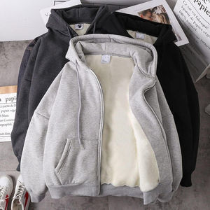 2024 nuevo diseño cómodo sensación suelta sudaderas con capucha moda sólido grueso deslizamiento suave sujetador u-cuello casual sudaderas con capucha chaqueta de manga larga - Product Image 1