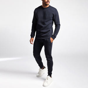 Conjunto personalizado de pantalones de chándal y sudadera con capucha para hombre, estilo de cuello redondo, ajustado, de dos piezas, con cremallera, diseño impreso - Product Image 4