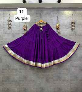 Ethnic Wear Lehenga <b>Skirt</b> for <b>Women</b> <b>Purple</b> Heavy Khadi Cotton Hand Block Print Moisture Wicking Traditional Design for Best - Product Image 3