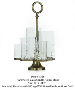 Bougeoir antique doré avec verre votif Nouveau design Bougeoir fait main en verre pour décoration de mariage - Product Image 5