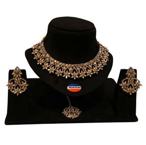 Conjunto de Gargantilla tradicional de aspecto pesado Joyas para novias Hermosa opción para bodas y celebraciones festivas - Product Image 4