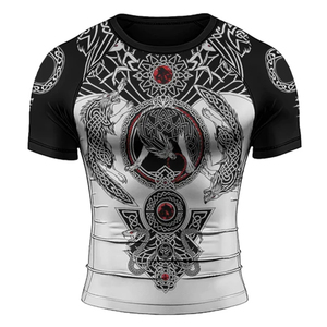 OEM Rash Guard MMA unisexe à manches longues, respirant, logo personnalisé sublimé, imprimé, UPF50+, séchage rapide, tissu polyester/nylon - Product Image 2