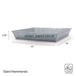 Ensemble de 3 plateaux en métal galvanisé en forme de cœur du fabricant pour grossistes plateaux de service de taille personnalisée pour usage domestique - Product Image 3