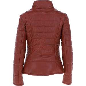 Veste en cuir pour femmes de haute qualité coupe régulière fermeture à glissière poches externes internes fabrication professionnelle pour l'hiver - Product Image 4