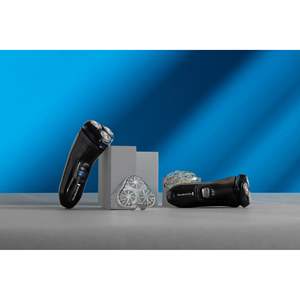 Afeitadora Eléctrica Inalámbrica Húmeda/Seca con Recorte de Precisión, Cabezales Giratorios Ergonómicos, Triple Cuchilla, IPX7, Afeitadora Facial Lavable con Guía para Barba - Product Image 5