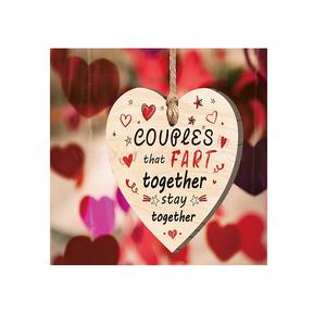 Festive Supplies Wood Decoration <b>Heart</b> Shape Wood Tags Wood Pieces Customized Size and Hanging Use for Home Indoor Decorative - Product Image 2