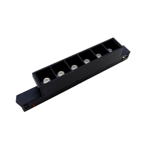ระบบไฟ LED แบบโรตารี่แม่เหล็กสีดำ6W พร้อมตัวเครื่องอลูมิเนียม COB 48V IP22รางสปอตไลท์สำนักงาน - Product Image 2