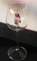Flûtes à vin en cristal sans plomb personnalisées avec logo Chien Keng AG-SH-087, transparentes, pour toast à la rose, faites à la main, à long pied, vente en gros