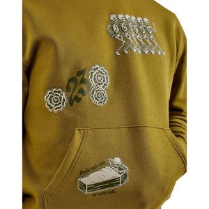 Sweat-shirt à capuche unisexe en molleton 100% coton personnalisé, imprimé, lourd, couleur verte, sweat-shirt à capuche d'hiver - Product Image 3