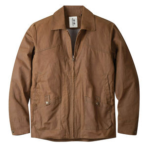 <b>Men's</b> Casual Winter Regular Jacket High Quality 100% <b>Washed</b> Cotton Duck Canvas Custom Logo Sleeve Button Plus Size Wool Liner - Product Image 1