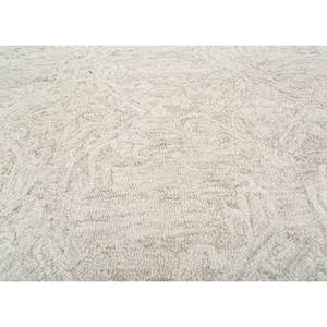 พรมขนสัตว์ทอมืออิมาร่า สีเทาและสีดำ ลายสี่เหลี่ยมผืนผ้า ขนาด 9x12 ฟุต สำหรับห้องนั่งเล่นในบ้าน วัสดุวิสโคส รุ่น TLR-34 พรมจาอีปุร์ สหราชอาณาจักร - Product Image 3