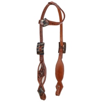 Ensemble de sellerie western en cuir véritable marron durable, avec têtière à une oreille et harnais de poitrine assorti, pour l'équitation, ajustement personnalisé EURO