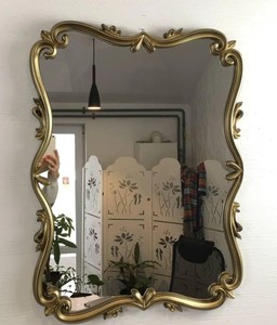 Victorian Shabby Gold Wall Mirror Baroque <b>Oak</b> Wood <b>Frame</b> - Product Image 4