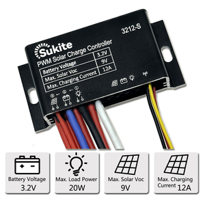 Supwm PWM düz 3212 3.2V 20W <span class=keywords><strong>12A</strong></span> güneş sensörü ile sokak ışık güneş enerjisi için şarj regülatörü - Product Image 4