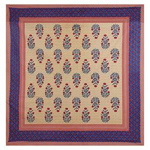 Blue <b>Floral</b> 240 TC 100% Cotton Super King Bedsheet with 2 Pillow Covers 3-Piece Set (SHKV1081) - Product Image 4