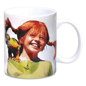Taza de Cerámica Pipi Longstocking, Diseño Moderno de Dibujos Animados del Sr. Nilsson, Segura para Cafeterías, para Smoothies y Bebidas Calientes/Frías - Product Image 1