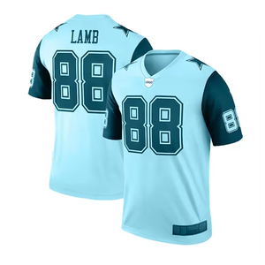 Camiseta de fútbol americano transpirable, Impresión de logotipo personalizado, camiseta de manga corta con sublimación que absorbe el sudor - Product Image 6