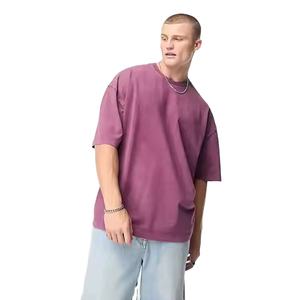 T-shirt personnalisé pour homme, style hip-hop, imprimé par transfert, délavé à l'acide, effet soleil, en coton épais, coupe classique, streetwear, design personnalisé - Product Image 1