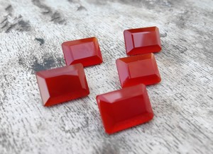 Tự nhiên Red Onyx Loose đá quý hình dạng hình chữ nhật mặt cắt phẳng trở lại hiệu chỉnh cho tất cả các kích cỡ sẵn có - Product Image 6