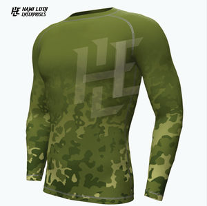 Vente en gros 2025 personnalisé MMA Rash Guard personnalisé Sublimation imprimé Bjj Rash Guard haute qualité combat formation Rash Guard - Product Image 5