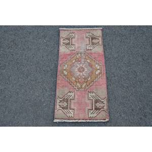 Classique Rose Marron 1.4 X 2.8ft Laine Tapis Turc Patchwork Conception pour Salon Chambre pour Adolescents Rectangle Couloir Latex - Product Image 1