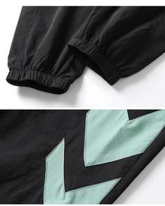 Ensemble de survêtement décontracté pour homme en nylon écologique, coupe-vent, fermeture éclair, imprimé, tissé, taille plus, survêtement 2 pièces pour homme, personnalisé - Product Image 5