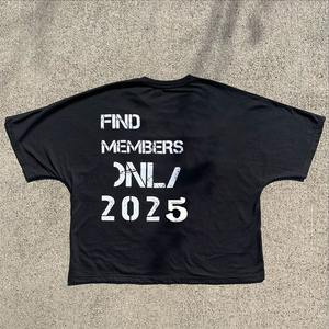 Producto de tendencia Boxy T-Shirts 100% algodón Heavyweight camiseta térmica de gran tamaño serigrafía lavado ácido camiseta recortada para hombres - Product Image 4