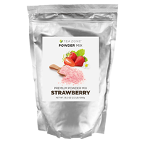 Taiwan Tea Zone P1062 Poudre de boisson instantanée, sachet de 2,2 lb, 10 sachets de préparation à la fraise, 10 sachets par carton, saveur fraise, smoothies, lait