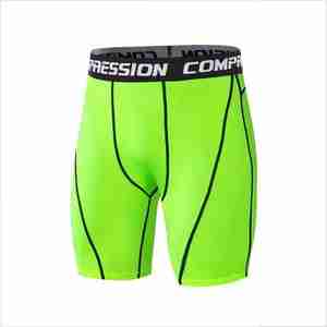 Short de compression respirant perroquet avec logo personnalisé tissu de soutien musculaire évacuant l'humidité pour vêtements de sport ou de gymnastique - Product Image 1
