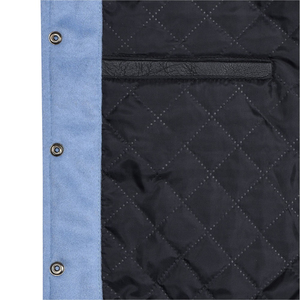 Veste de baseball en molleton de coton pour homme, design optimal, col montant, logo frontal, manches à épaulettes, vente en gros OEM - Product Image 4