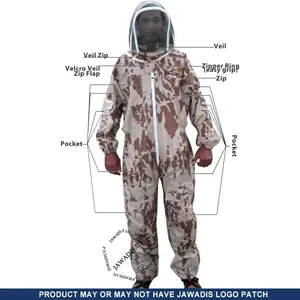 Traje de apicultura de camuflaje del desierto con velo descomprimible Ropa de seguridad esencial para la apicultura nocturna - Product Image 2