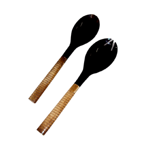 Servidor de ensalada de cuerno de diseño moderno negro natural hecho en La India por SCI Exporter accesorios de cocina nuevas ideas de productos 2023 - Product Image 1