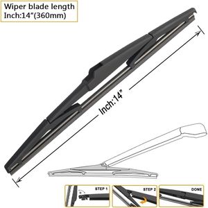Alta qualità 3 pezzi tergicristalli Set 24 + 18 + 14 lame in vetro spazzole tergicristallo posteriore per auto Volvo Pickup disossato in gomma naturale - Product Image 3