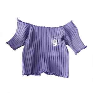 Nouveautés 2026 Printemps Blouse à manches raglan écologique pour femmes Casual 100% polyester 4 couleurs Hauts courts ajustés - Product Image 2